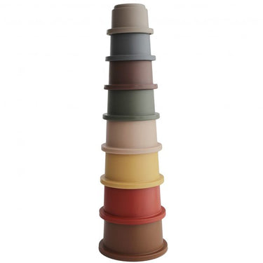 Mushie Stacking Toy Cups, Retro